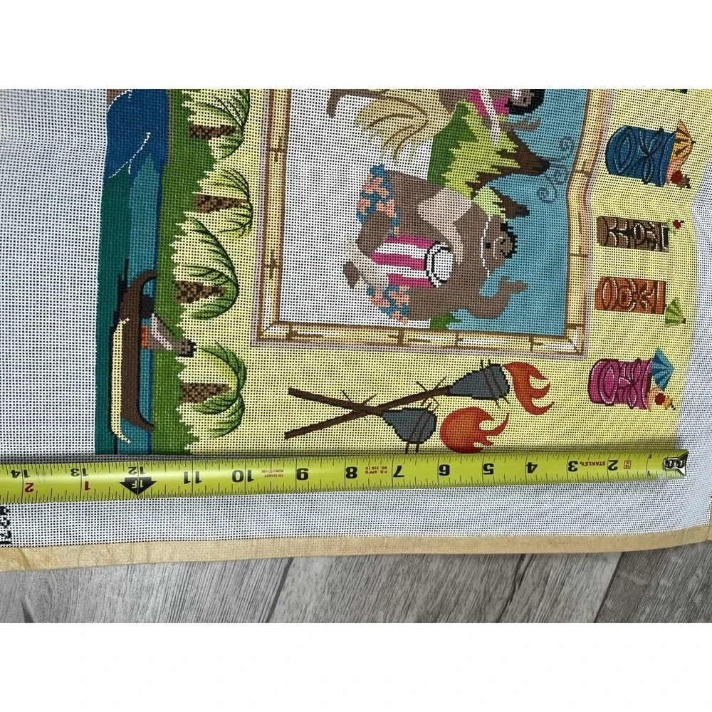 Patty Paints Hand Painted Needlepoint Canvas Hawaii Tiki Hawaiian Tropical 17ct